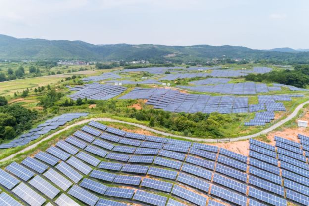 Large Solar Panel Farm 